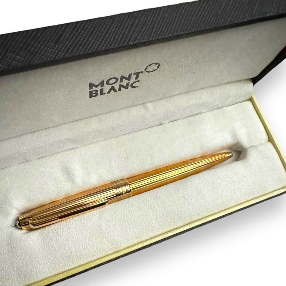 Authentic.Montblanc 2866 Meisterstuck Ballpoint White Montblanc Star Pen 164P